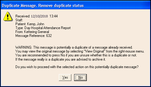 Duplicate Messages