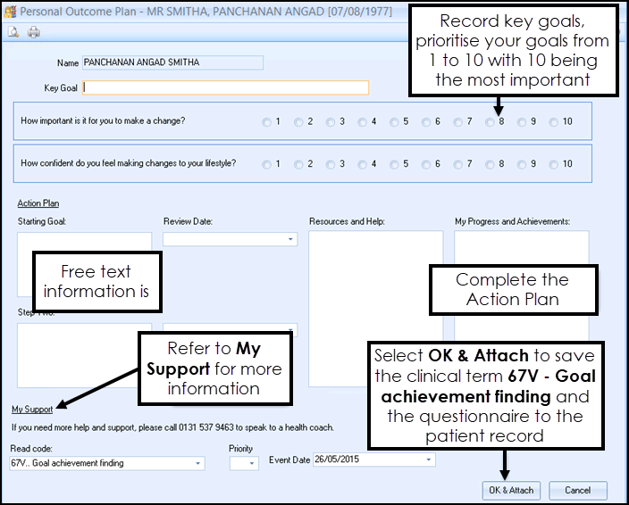 Personal Outcome Plan Questionnaire