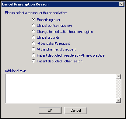 Cancelling CMS (Serial Prescribing) Items