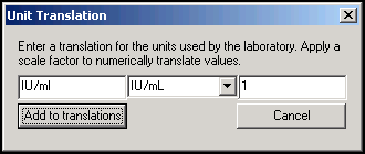 Unit Translator Lookup - Units of Measure