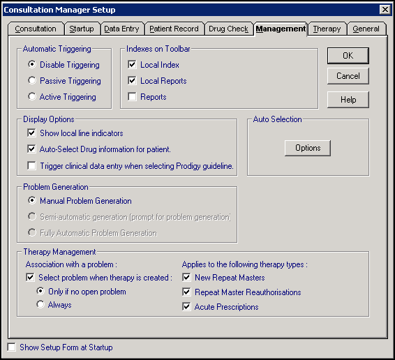 Consultation Manager Example Consultation Manager Setup - Management