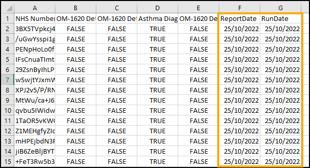  You can now view the Report Date and the Run Date in a data extract file when generating a Pseudonymised CSV File
