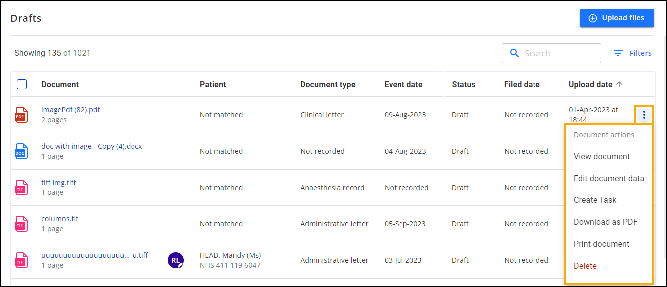 Draft Documents