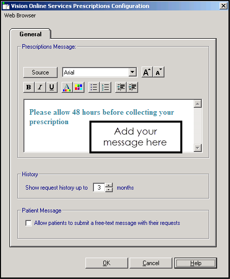 Configuring Online Prescriptions