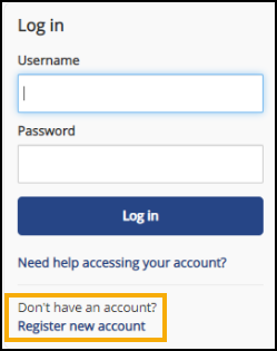 Log in view