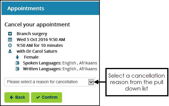 Cancl How do I cancel an Appointment?