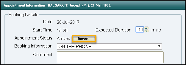 V360Appts_Status_Revert