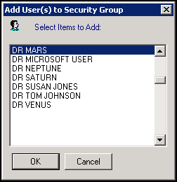 Security - Add User to Security Group