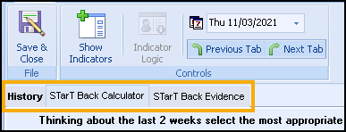 Start Back Questionar STarT Back Screening Tool (SBST) Questionnaire