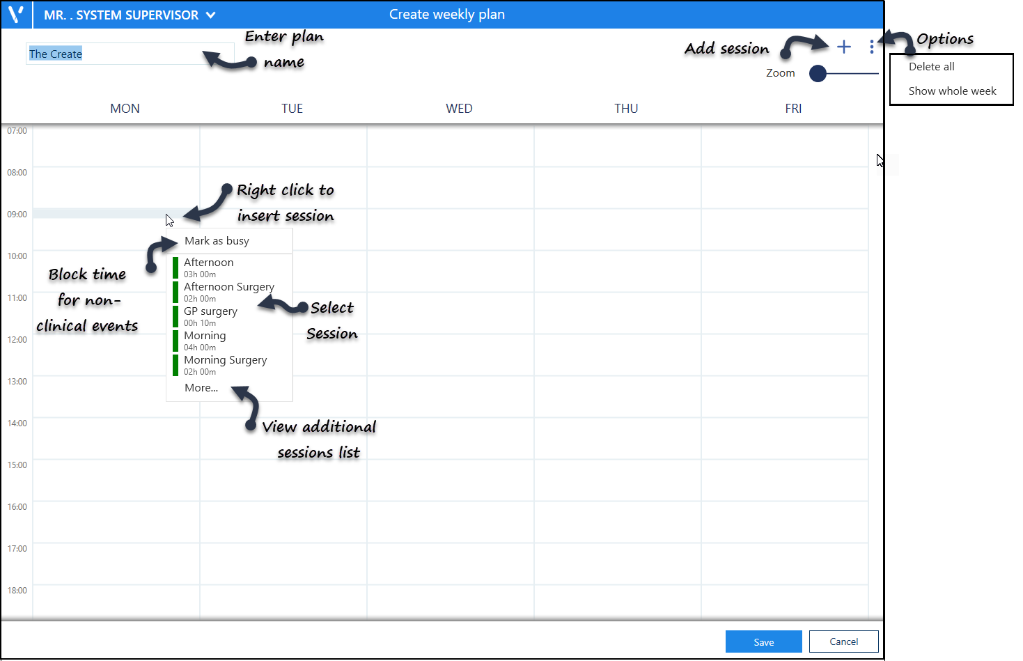 Clinic Weekly Program Examples Add Weekly Plans