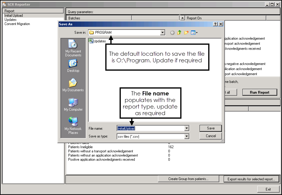 Exporting SCR Reports as CSV Files