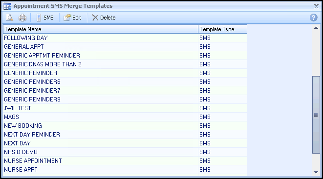 Sms Vision Updating Existing SMS Templates