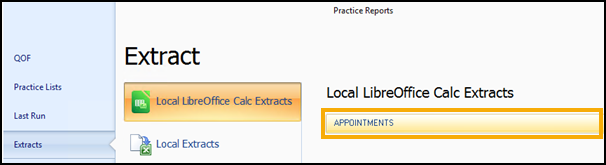 Select LibreOffice Calc Extract