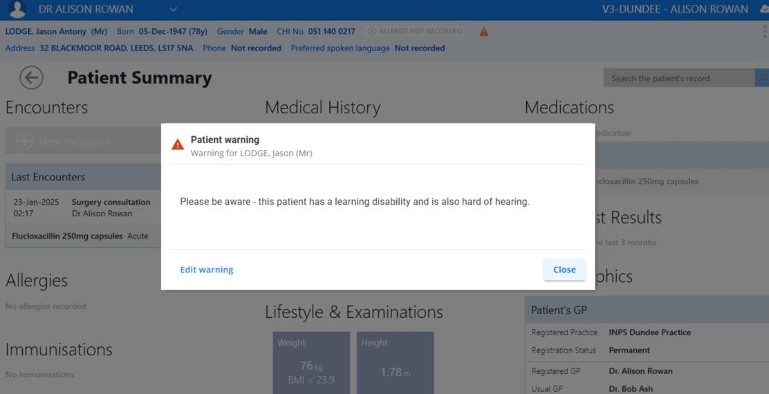 Patient Warnings